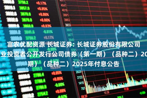 富农优配资源 长城证券: 长城证券股份有限公司2024年面向专业投资者公开发行公司债券（第一期）（品种二）2025年付息公告