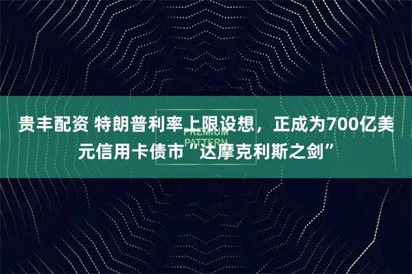 贵丰配资 特朗普利率上限设想，正成为700亿美元信用卡债市“达摩克利斯之剑”